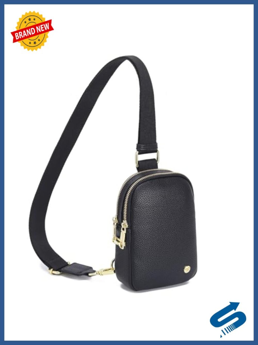Faux Leather RFID Crossbody Sling Bag Anti Theft Travel Purse